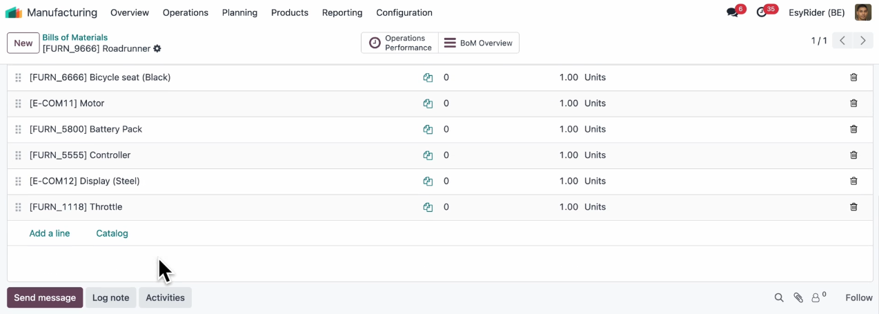 Odoo Manufacturing