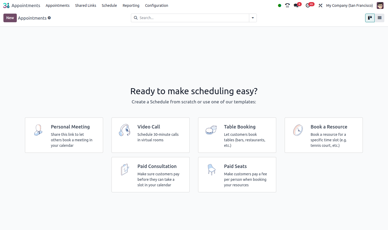 Odoo Appointments